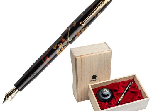 Ручка перьевая Namiki Tradition Flower basket цвет чернил черный цвет корпуса черный